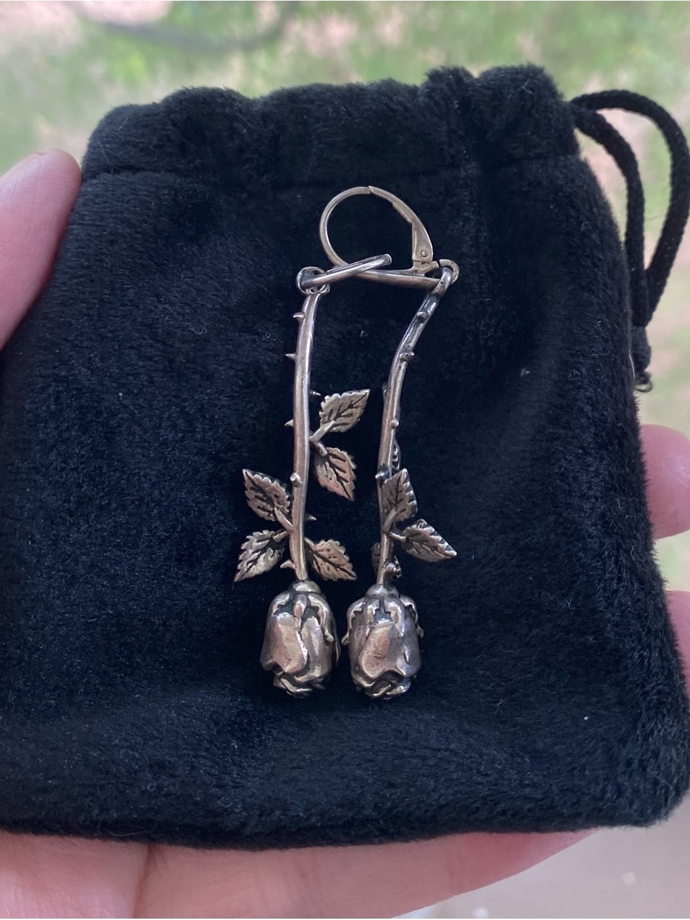 RARE Discontinued Souvenir Jewelry (Holy Mountainism) Rose Earrings